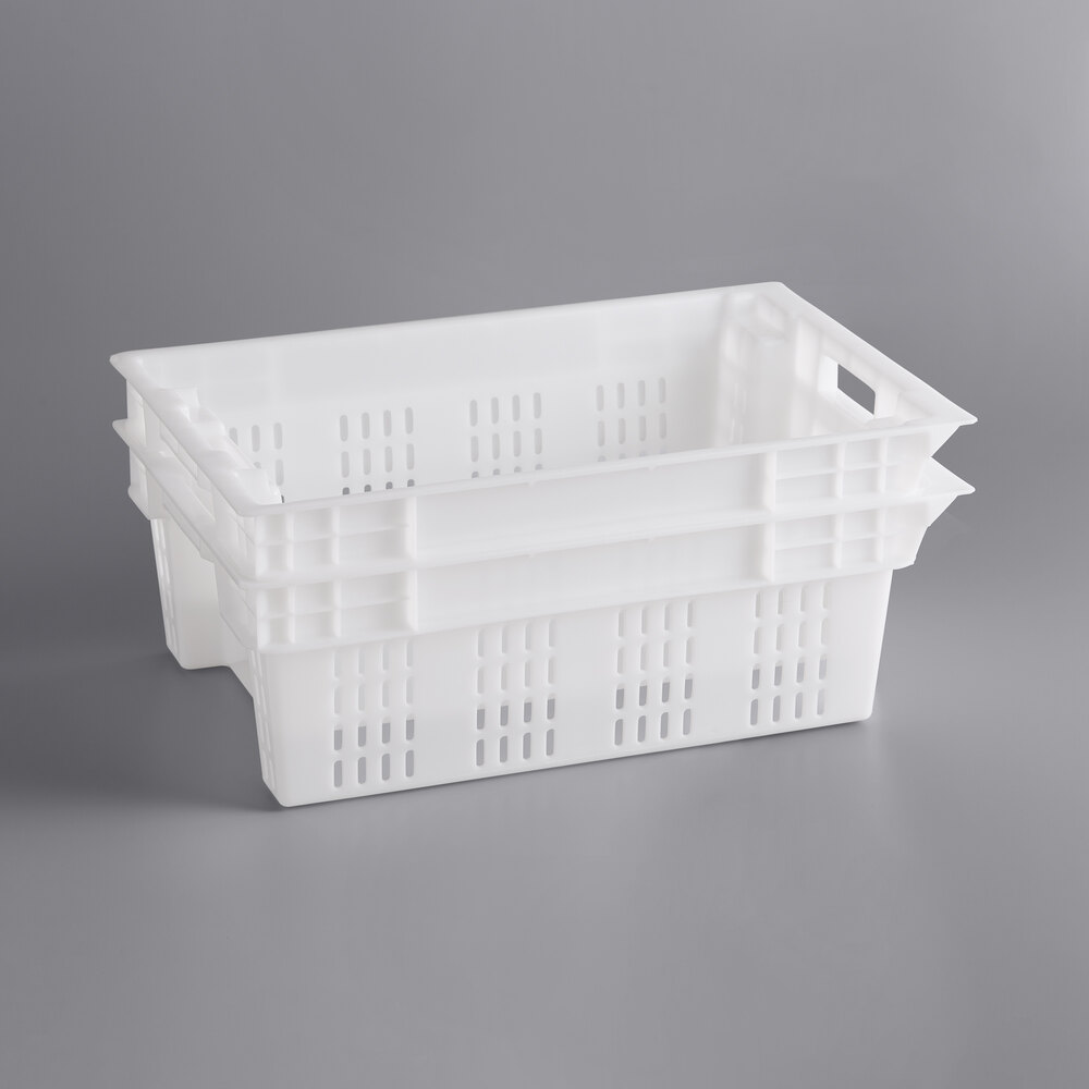 600*400*200 mm plastic meat crate solid base, vented wall 