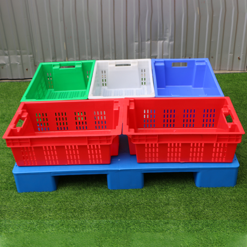 600*400*200 mm plastic meat crate solid